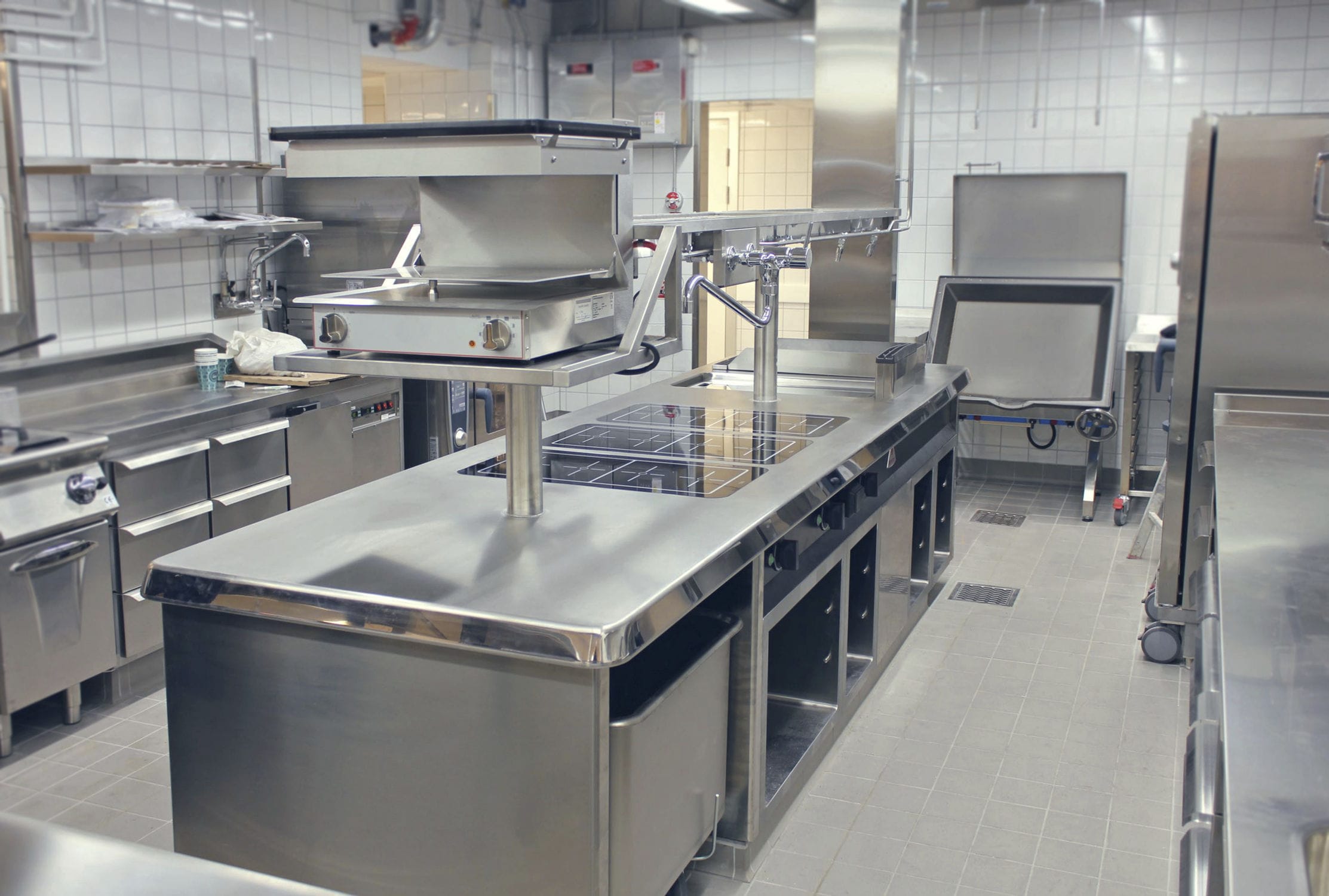 stainless steel commercial kitchen prep and work table 12'